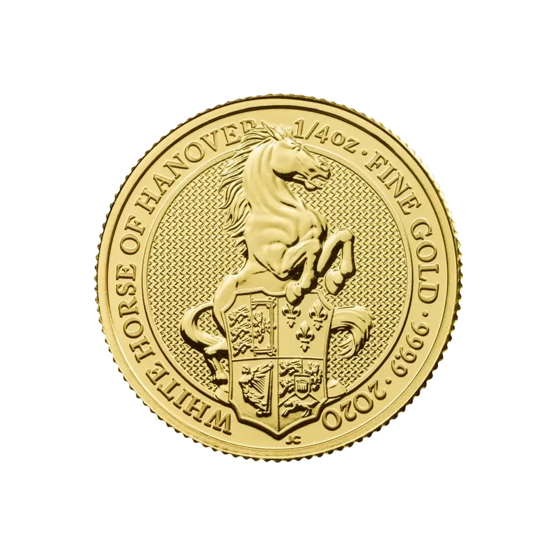 1/4 oz Queen’s Beasts White Horse of Hanover Gold Coin | 2020