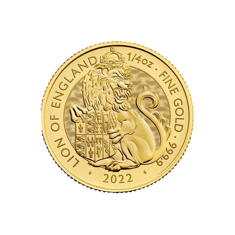 1/4 oz Tudor Beasts The Lion of England Gold Coin | 2022