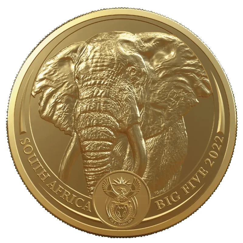 1 oz Big 5 Elephant Gold Coin | 2022