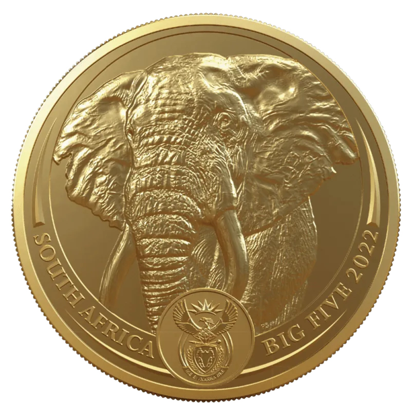 1 oz Big 5 Elephant Gold Coin | 2022