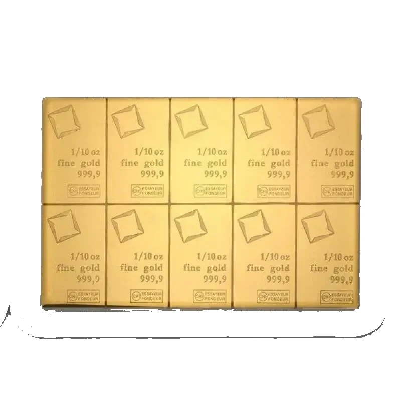 10 x 1/10 oz CombiBar® | Gold | Valcambi