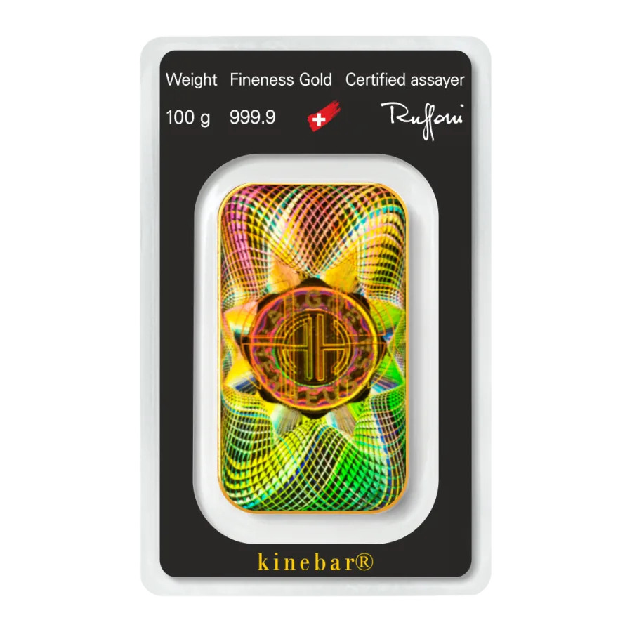 100g Gold Bar | Argor Heraeus | Kinebar