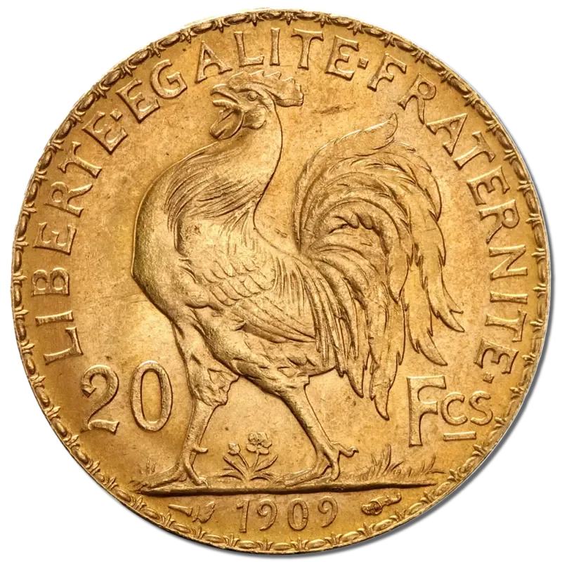 20 French Francs – Marianne, Rooster, Gold