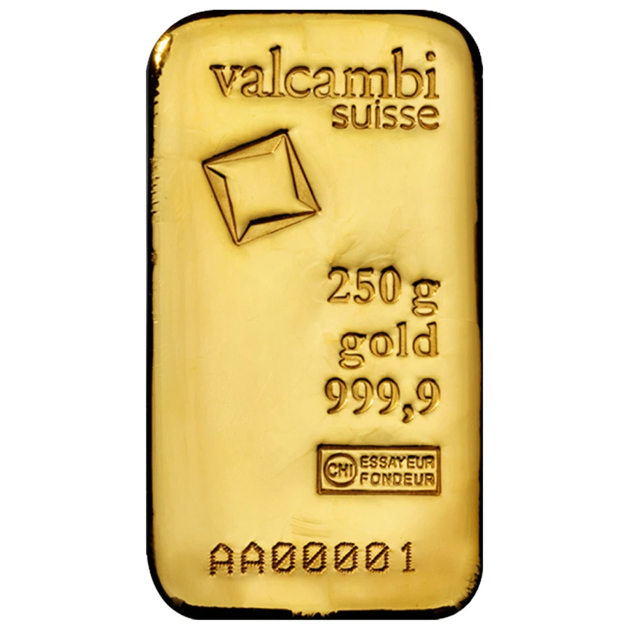 250g Gold Bar | Casted | Valcambi