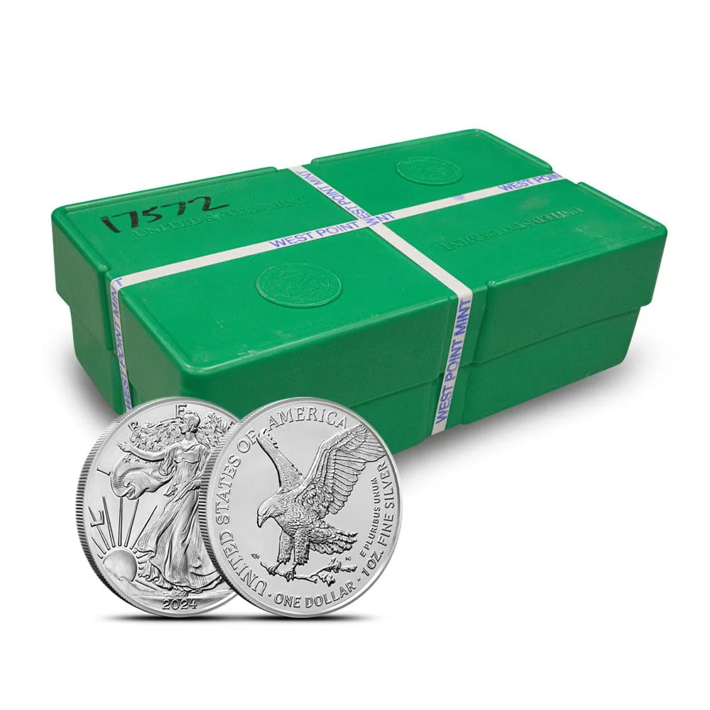 1 oz American Silver Eagle Monster Box (500 Coins, BU)