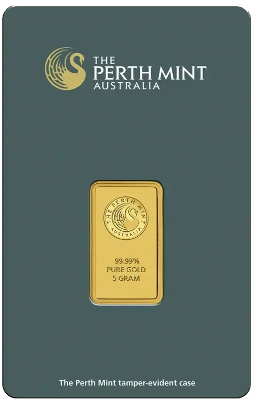 5g Gold Bullion | Perth Mint Gold Bar with Certificate