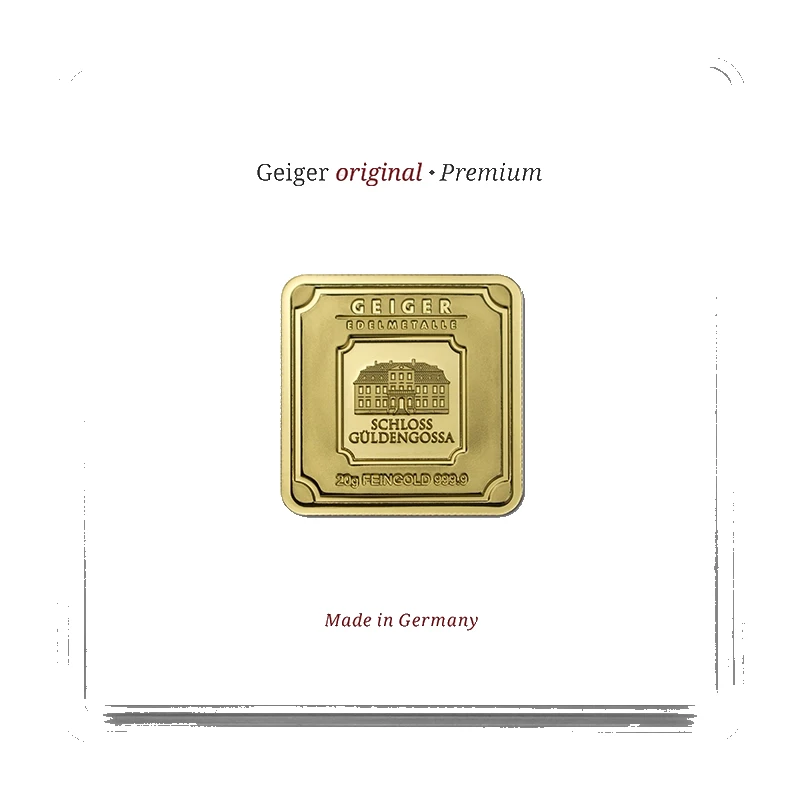 20g Geiger Original Square Gold Bar