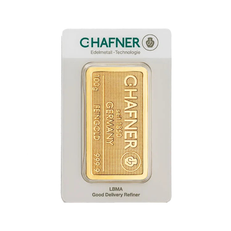 100g C. Hafner Gold Bar