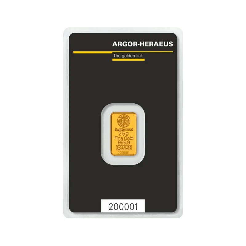 2.5g Gold Bar | Argor Heraeus
