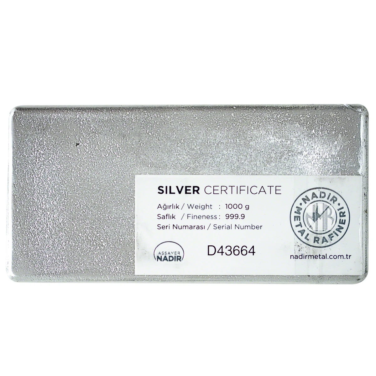 Nadir 1 kg Silver Bar