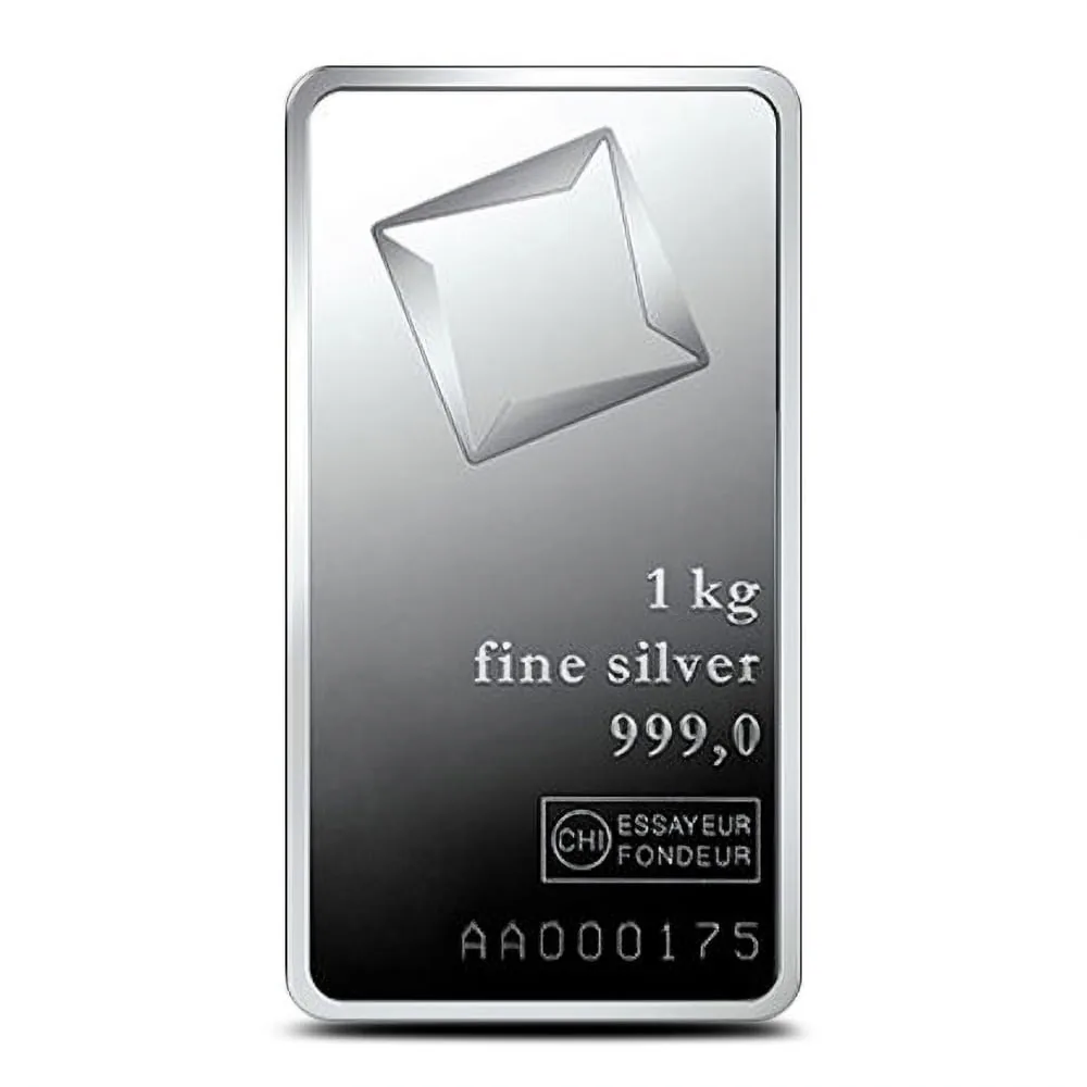 1 Kilo Valcambi Silver Bar – Glossy (New w/ Assay)