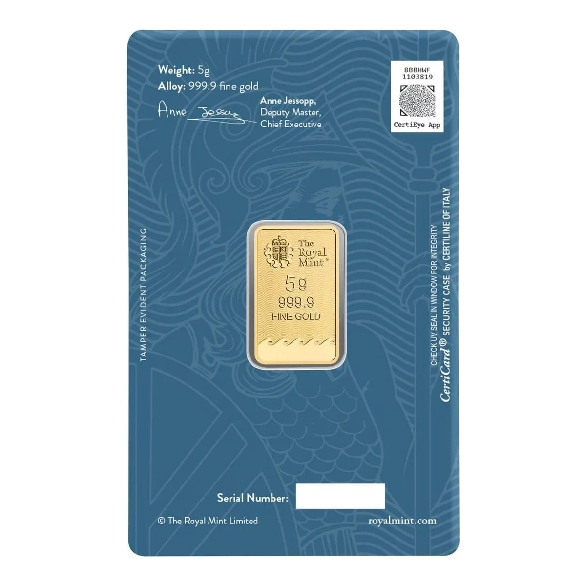 Royal Mint 5g Britannia Gold Bar